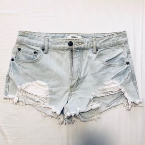 High-Waisted Denim Shorts